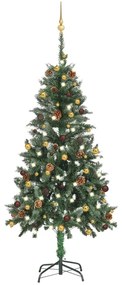 Árvore de Natal artificial com luzes LED e bolas 150 cm