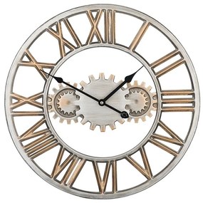 Relógio de parede Ø  46 cm prateado e dourado SEON Beliani