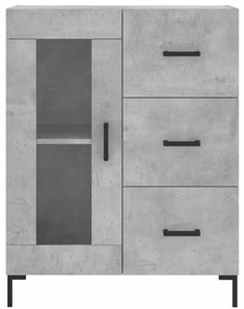 Armário alto 69,5x34x180 cm derivados de madeira cinza cimento