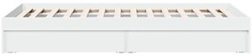 Estrutura de cama c/ gavetas 90x200 cm derivados madeira branco