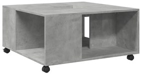 Mesa de centro 80x80x40 derivados de madeira cinzento cimento