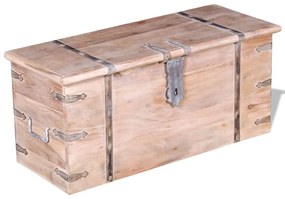 Conjunto de arcas de arrumação 2 pcs madeira maciça de acácia