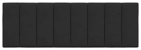 Almofadão de cabeceira 120 cm veludo preto