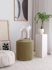 Pouffe Teddy – Khaki – 43x45x43 cm