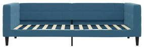 Sofá-cama 90x200 cm veludo azul