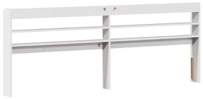 Cama sem colchão 200x200 cm madeira de pinho maciça branco