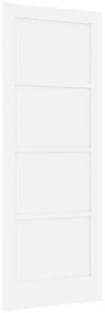 Porta Interior 'ORKDAL'Branca 78x202x4 cm Madeira Sólida de Pinho
