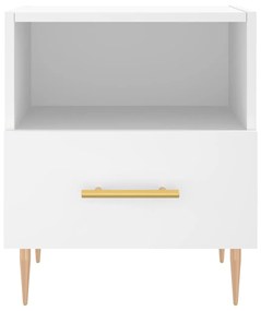 Mesas de cabeceira 2 pcs 40x35x47,5 cm deriv. de madeira branco