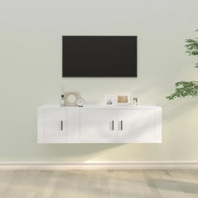 vidaXL 2 pcs conjunto móveis de TV derivados de madeira branco