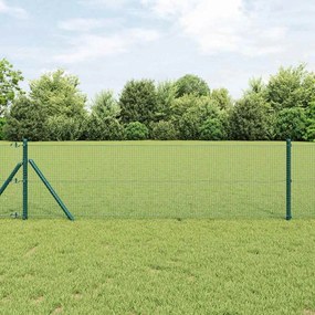 vidaXL Poste de Cerca Verde 10 x 0,5 m (malha de 16 x 16 mm) Aço