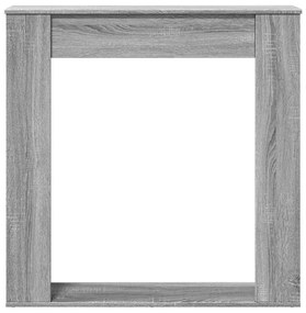 Cornija de lareira 100x20x100 cm derivados madeira cinza sonoma