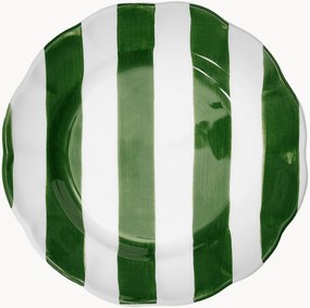 Prato de sobremesa pintado à mão Stripe
