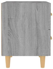 Mesa de Cabeceira Rytus com 2 Gavetas - Cinzento Sonoma - Design Nórdi