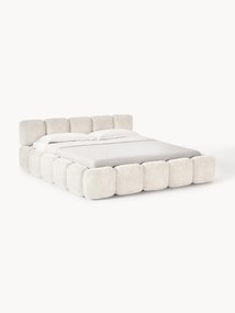 Teddy Bouclé Upholstered Bed Tayla with Storage Space