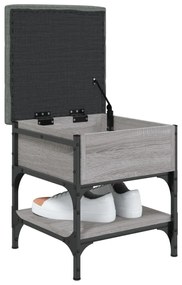 Banco sapateira 42x42x45cm derivados de madeira cinzento sonoma