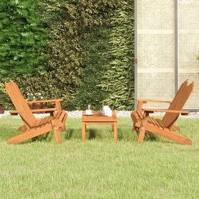 vidaXL 3 pcs conjunto lounge de jardim Adirondack acácia maciça