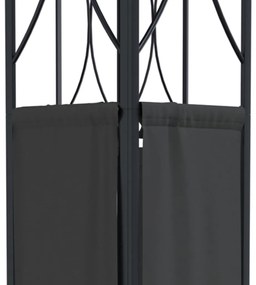 Gazebo com telhado 400x300x270 cm aço antracite
