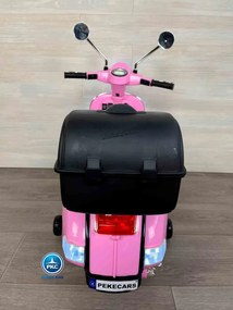 Moto criança eletrica Vespa Clássica Piaggio PX-150 12V Rosa