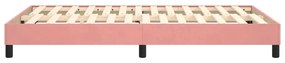 Estrutura de cama 120x200 cm veludo rosa