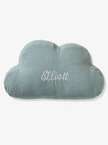 Almofada personalizável em gaze de algodão, Nuvem azul-acinzentado
