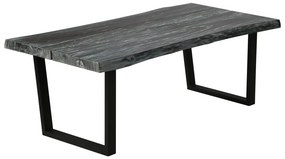 vidaXL Mesa de centro madeira de mindi maciça 102x56x41 cm cinzento