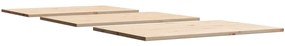 Tampos de mesa retangulares 3 pcs 80x53x1,7 cm pinho maciço