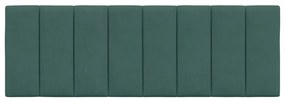 Almofadão de cabeceira 120 cm veludo verde-escuro