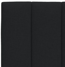 Cama com colchão 90x190 cm tecido preto