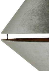 Candeeiro de Arco em Latão com Abajur Duplo de Veludo Branco e Verde - XXL Clássico / Antigo,Moderno