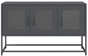 Móvel de TV 100,5x39x60,5 cm aço laminado a frio antracite