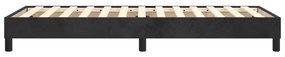 Estrutura de cama sem colchão 100x200 cm veludo preto