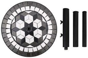 Base p/ guarda-sol redonda 12 kg preto e branco