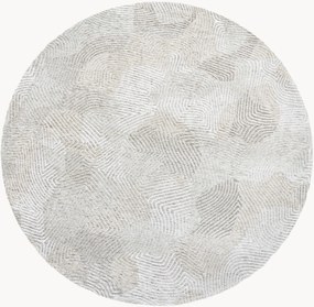 Tapete redondo lavável em jacquard para interior e exterior Coral