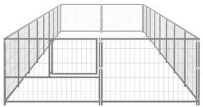 Canil para cães 16 m² aço prateado