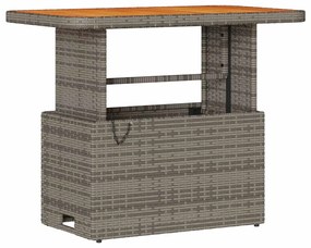 Conjunto de Jantar de Jardim de 3 Peças com Almofadas Cinza de Polirat