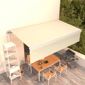 Toldo retrátil automático com estore 6x3 m cor creme