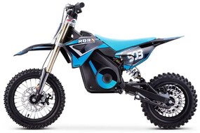 Mini moto elétrica para crianças MINICROSS 1100W Roan 903 motor eléctrico Brush 12/10" Azul