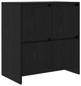 Buffet 2 pcs Carvalho preto 70 x 41 x 75 cm Madeira processada