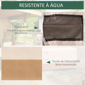 Outsunny Capa Protetora para Móveis de Jardim 270x200x78cm Tecido Oxfo