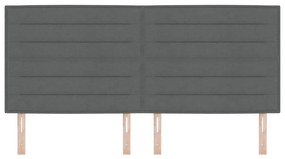 Cabeceira LED Design Linhas Cinza Escuro 100 cm Tecido
