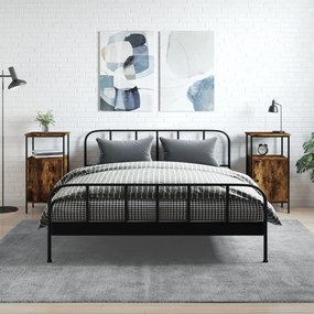 vidaXL Mesas cabeceira 2pcs 41x31x80cm deriv. madeira carvalho fumado