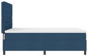 Cama Box com colchão azul 140x200 cm Tecido