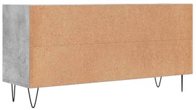 Móvel de TV 103,5x30x50 cm derivados madeira cinzento cimento