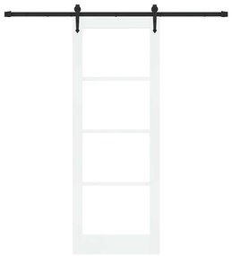 Porta Deslizante vidaXL com Conjunto de Ferragens Branca 78x211 cm Mad