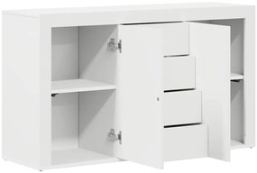 Aparador Branco Branco Madeira 120 x 36 x 69 cm Armazenamento