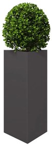 Vaso/floreira de jardim triangular 40x34,5x70 cm aço preto