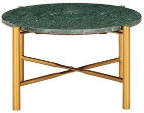 Mesa de centro 60x60x35cm pedra genuína textura mármore verde