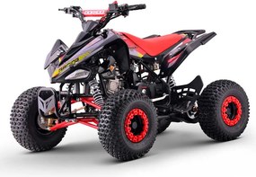 Mini moto 4 gasolina para crianças de 110 cc, automática, 4 tempos, com marcha-atrás e limitador de velocidade Dorado A110 R7 Vermelha