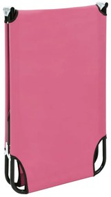 Espreguiçadeira dobrável aço rosa
