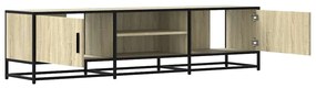 Móvel p/ TV 160x35x41 cm deriv. madeira/metal carvalho sonoma